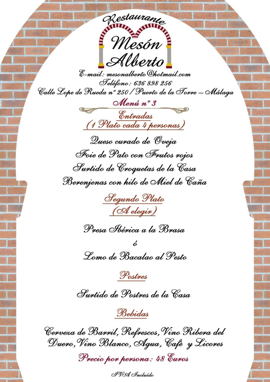 MENÚ Nº 3 - 48 €